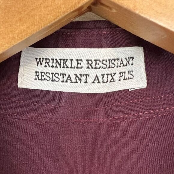 Joseph & Feiss Men's Size 15 1/2 34/35 Plum Purple Long Sleeve Dress Shirt - Picture 7 of 10